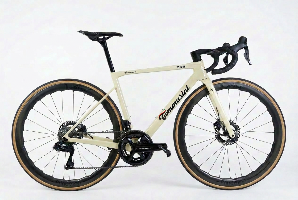 Tommasini T68 — Crema Tricolore, Frame #380 · Black decals · Tricolore logo
