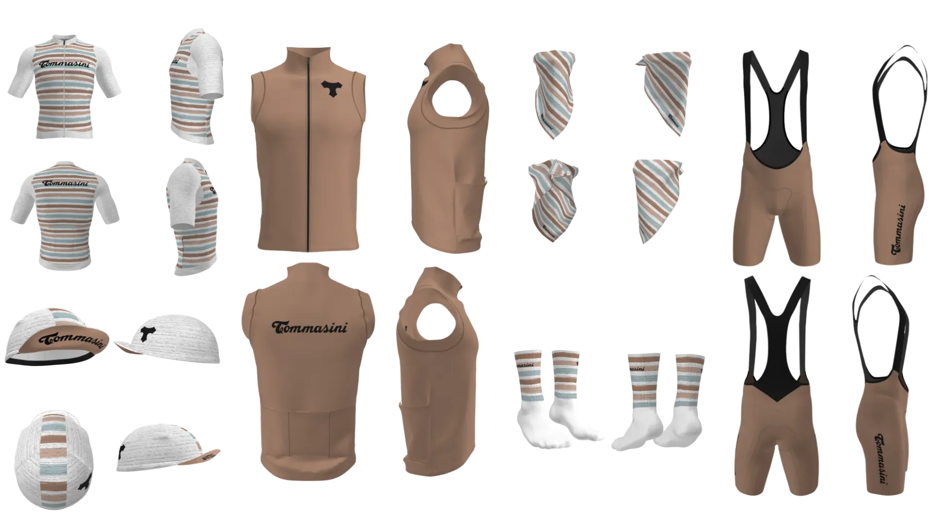 Capsule Wild Coast: maglia, salopette, cappellino, scaldacollo e calzini